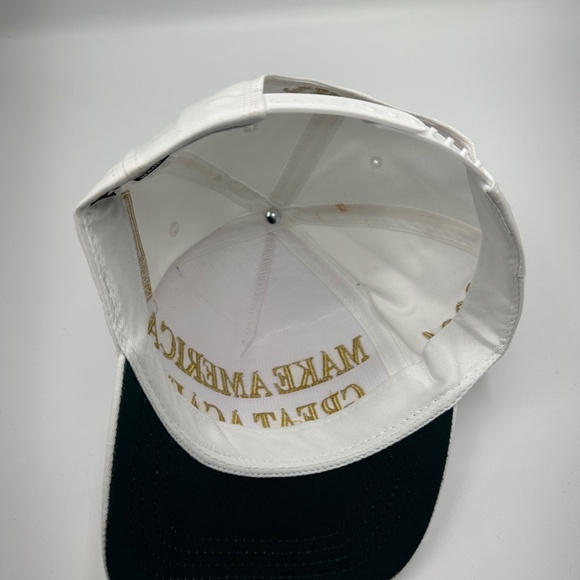 Cali-Fame Trump Make America Great Again Logo White Trucker Hat Cap One Size - Picture 5 of 9
